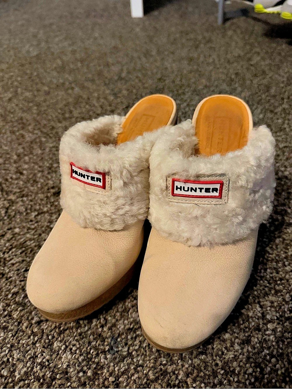 Hunter Brunson High Heel Clogs Beige US 5